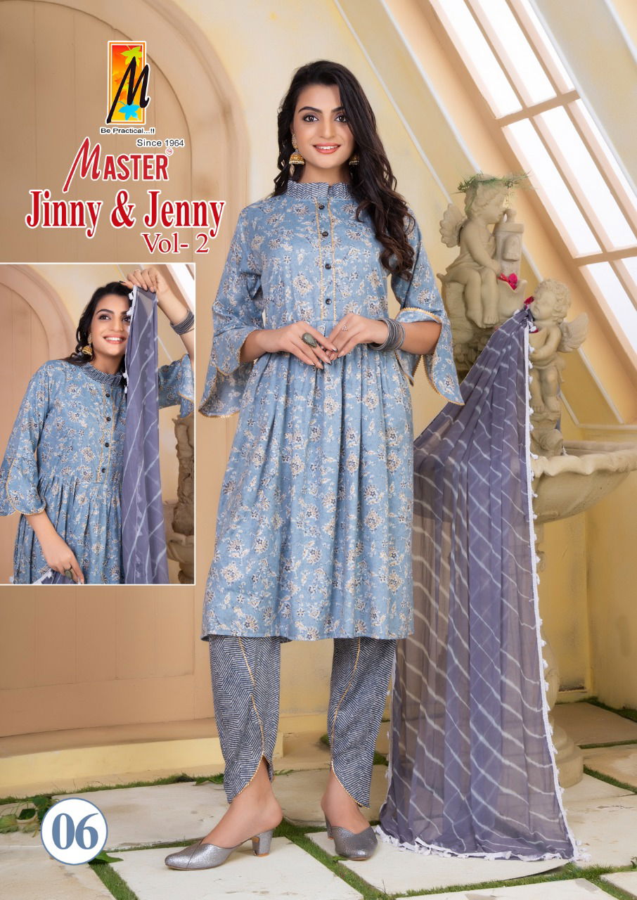 Master Jinny And Jenny Vol 2 Tunic Style Designer Wholesale Readymade Catalog